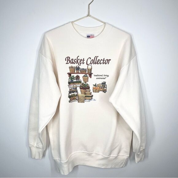 Gloria Tops - VTG 90s Basket Collector NameMe Calligraphy Graphic Sweatshirt Longaberger XL